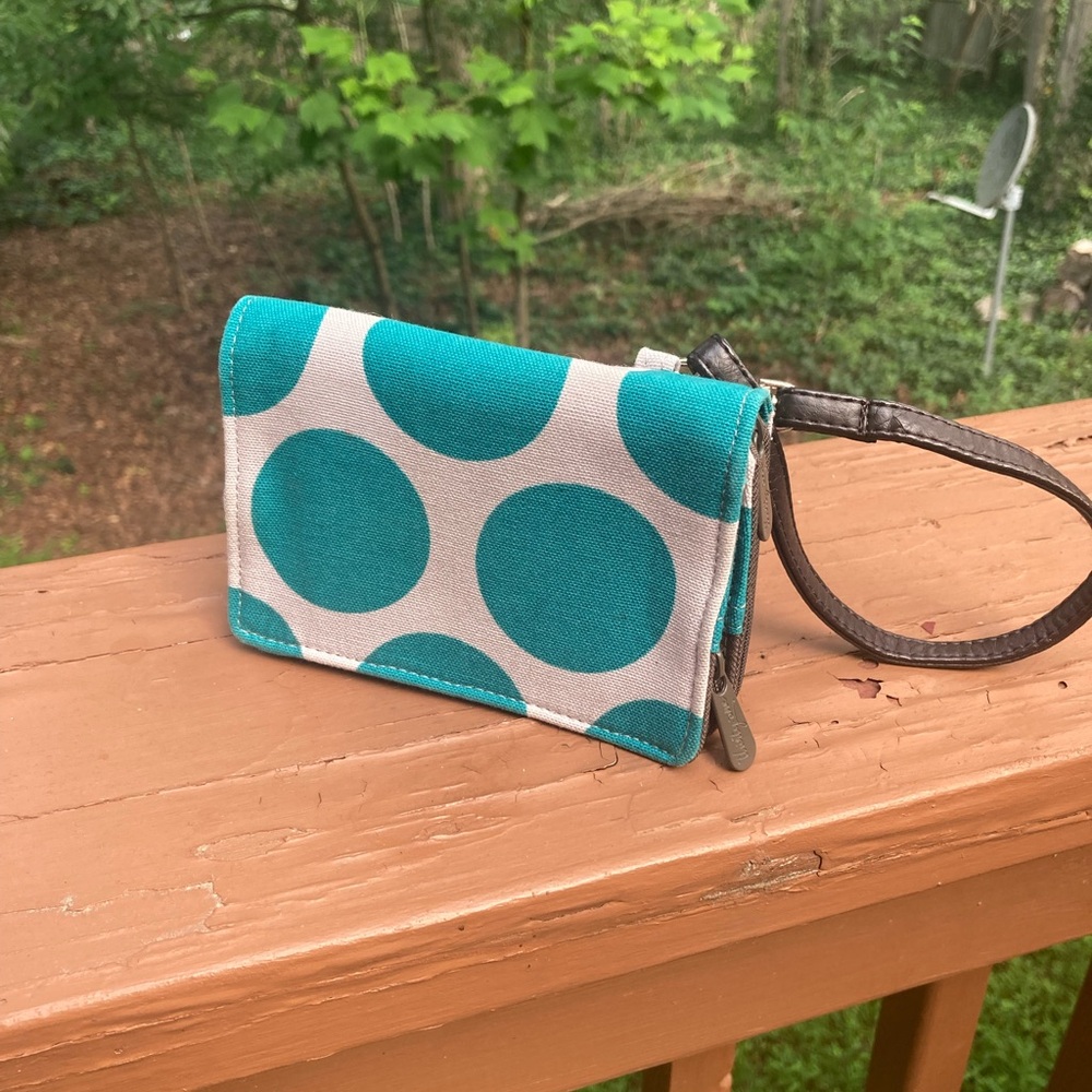Thirty-one polka dot wristlet